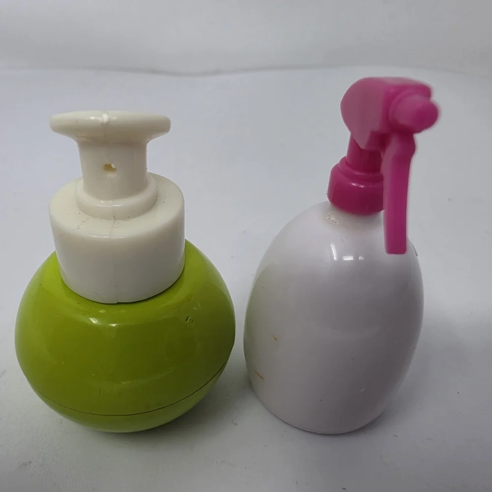 Plastic Spray Bottle Lotion Dispenser Doll House Toys Lot of 2